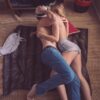 man and woman making love