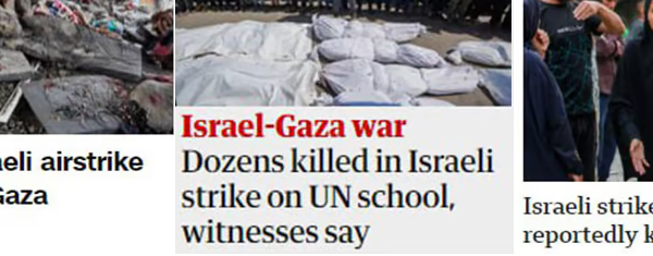 IDF attack Hamas terrorists in UNRWA school. Main Headlines: "Israel killed dozens at the UN school."
